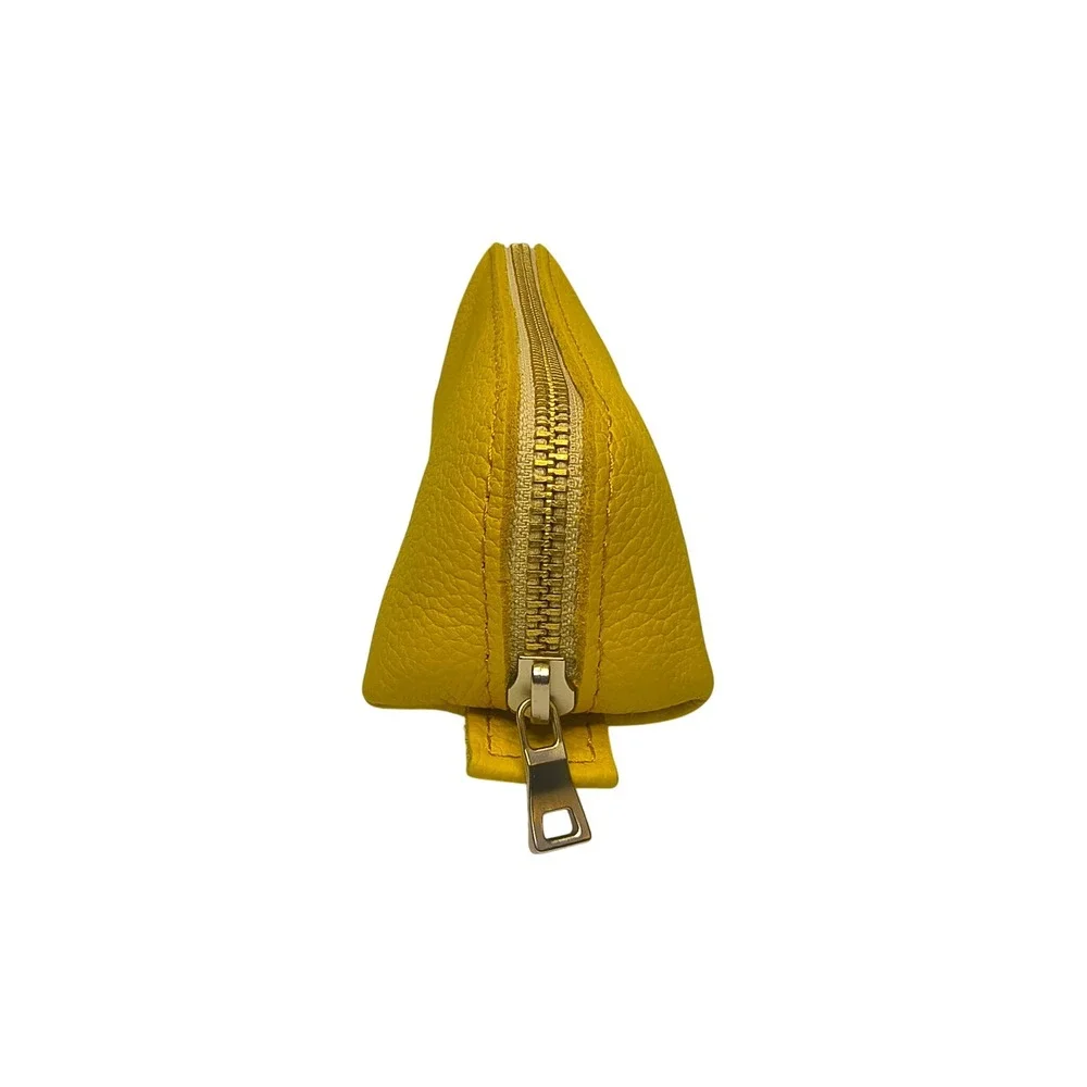Portland Leather Goods Sidekick Pouch Canary Yellow Leather Pencil Case NEW